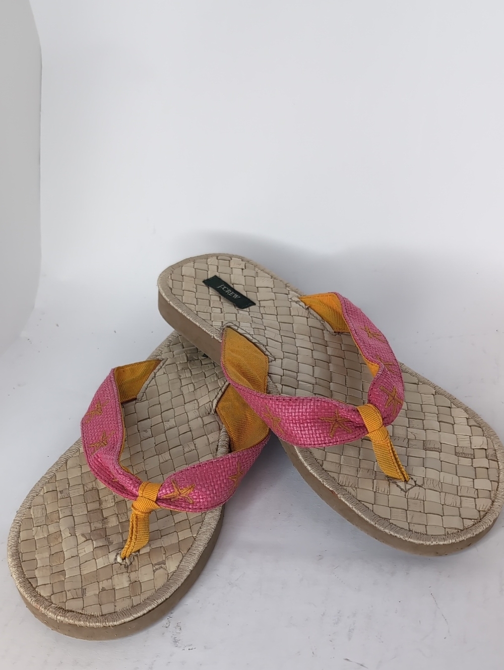 J Crew Woven rattan Flip-Flops